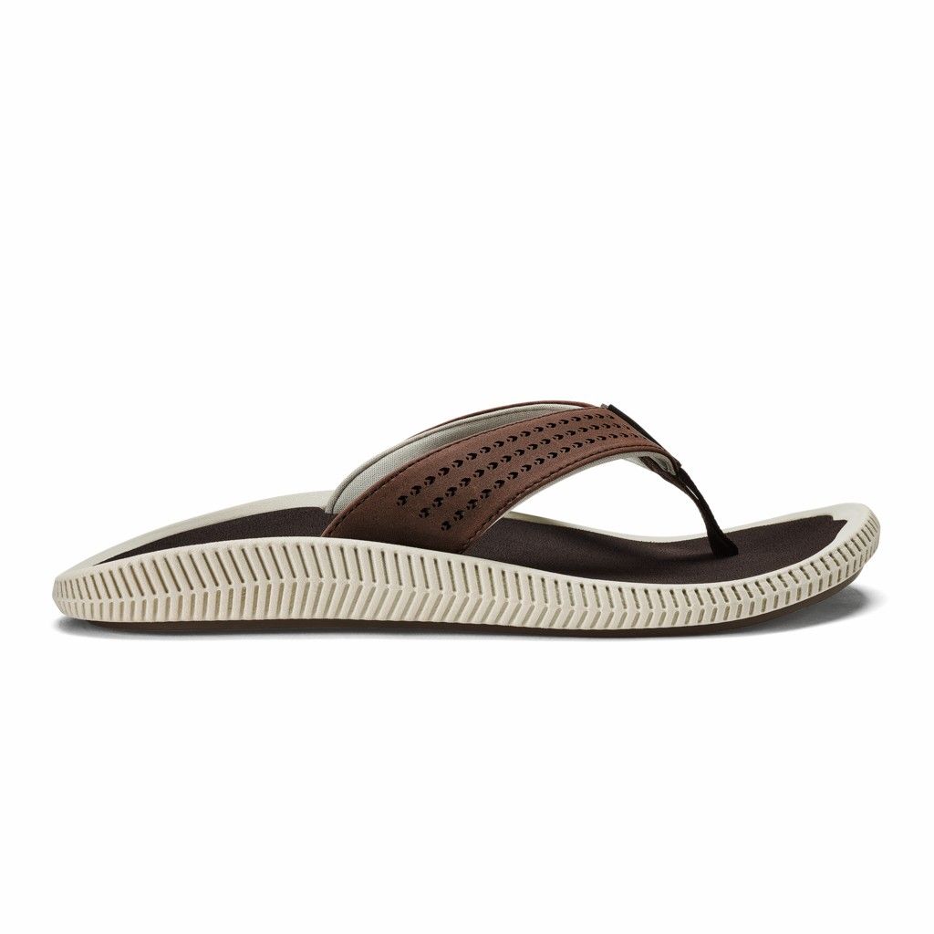 Sandalias Olukai Ulele - Chanclas Hombre Cafes 20741-209